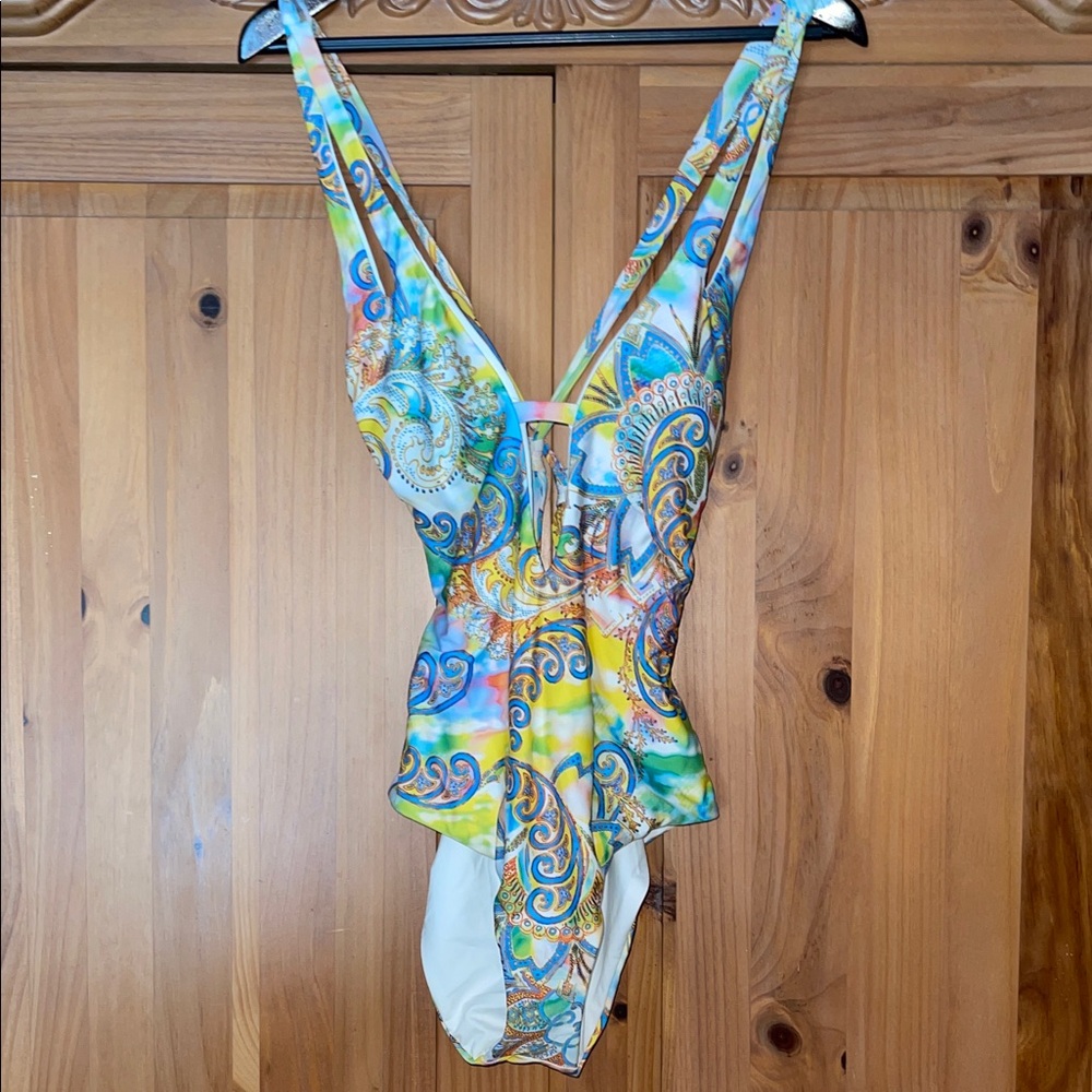 BECCA Colorful Paisley One Piece Swimsuit